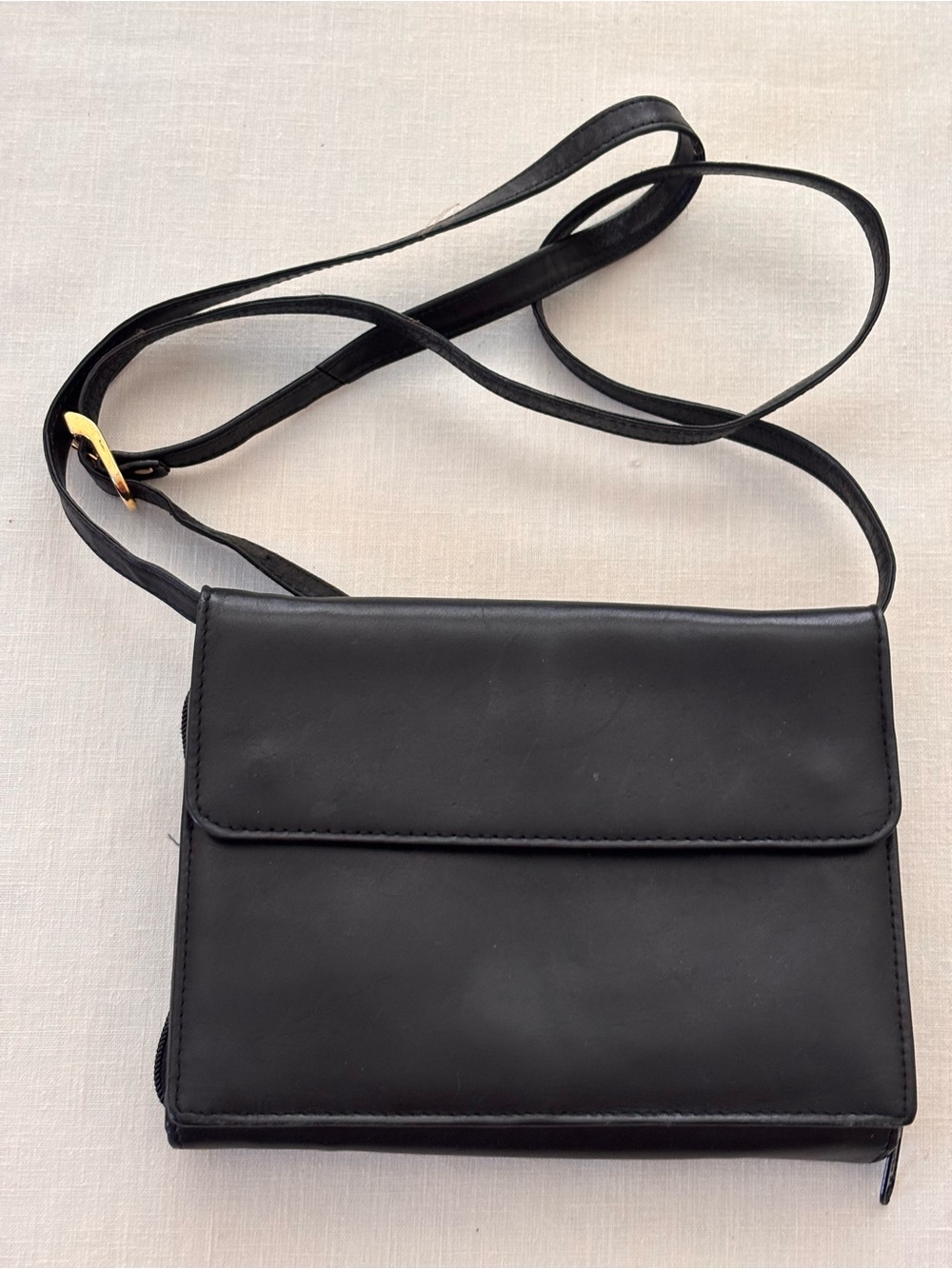 Vintage 90s Wilson Leather Organizer Crossbody Bag